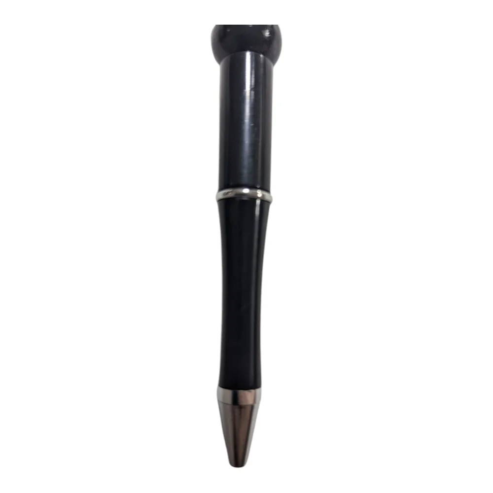 Hand Crafted black Paw Print Beaded Pen rhinestones Ball Point NEW